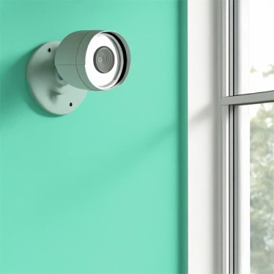 Modesto vivint camera facing a window